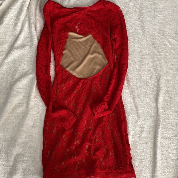 Express red lace mini dress - Picture 4 of 4